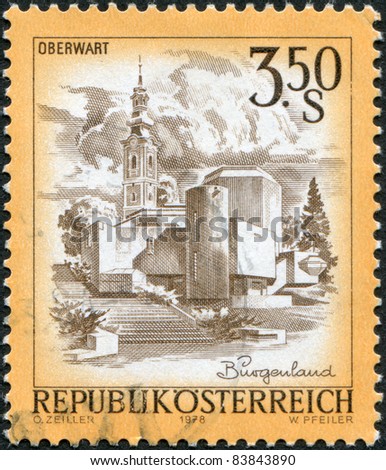 AUSTRIA - CIRCA 1978: A stamp printed in Austria, shows the Easter Church, Oberwart, circa 1978