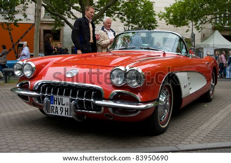BERLIN - MAY 28: The Chevrolet Corvette 1958 on display at the exhibition 