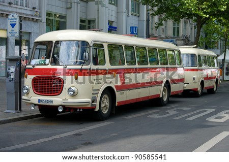 BERLIN - MAY 28: Bus Skoda 706 RTO (Karosa), the exhibition \