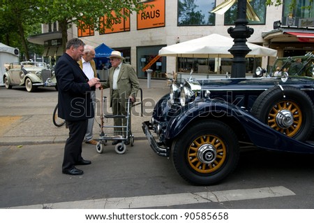 BERLIN - MAY 28: Cabriolet Mercedes-Benz S in 1929, the exhibition \
