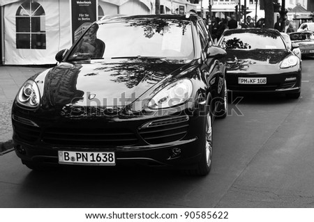 BERLIN - MAY 28: Cars Porsche Cayenne, the exhibition \