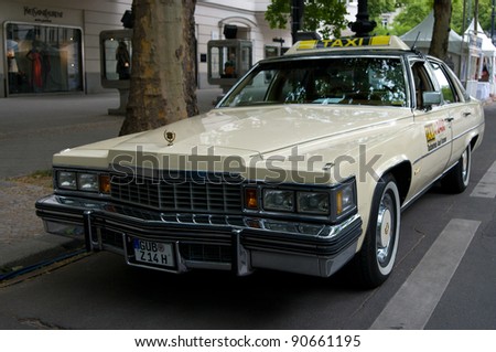 BERLIN - MAY 28: Cadillac Fleetwood Brougham (Taxi), the exhibition \