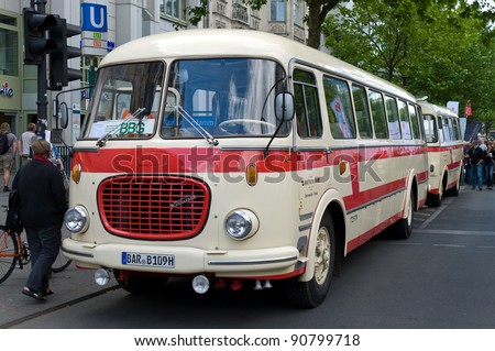 BERLIN - MAY 28: Bus Skoda 706 RTO (Karosa), the exhibition \