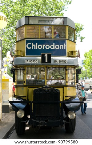BERLIN - MAY 28: City Bus Omnibus Wagen 787 (1928) NAG D2/Maybach, the exhibition \