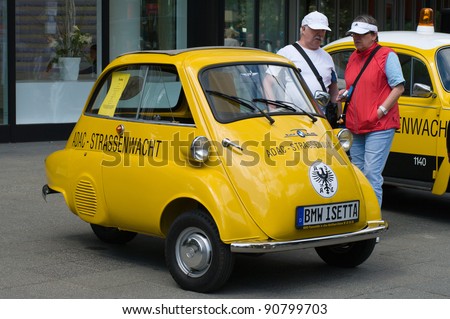 BERLIN - MAY 28: A small vehicle BMW Isetta 300 (ADAC), the exhibition \
