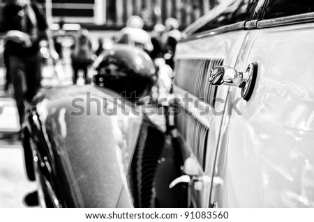 BERLIN - MAY 28: Old Car (Black and White), the exhibition \