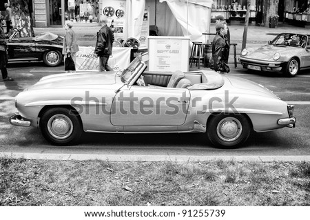 BERLIN - MAY 28: Roadster Mercedes-Benz W198 (300SL), the exhibition \
