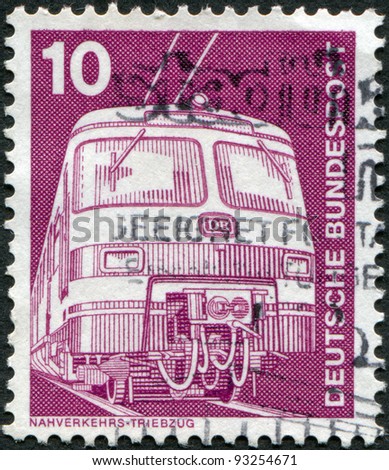 GERMANY - CIRCA 1975: A stamp printed in Germany, shows a electric train Baureihe 420, circa 1975