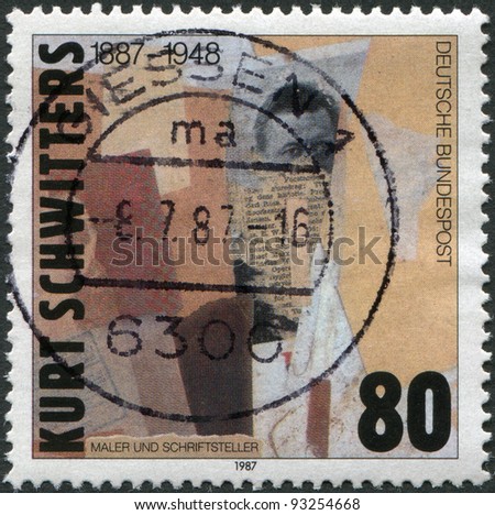 GERMANY - CIRCA 1987: A stamp printed in Germany, shows the painting \