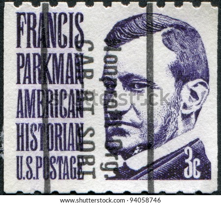 USA - CIRCA 1967: A stamp printed in the USA, shows an American historian Francis Parkman, circa 1967