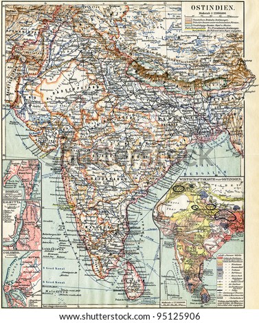 Map of India. Publication of the book \