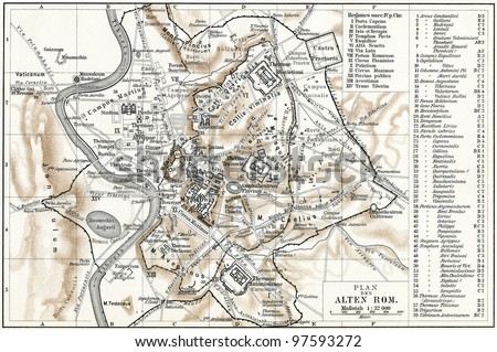 Map of Ancient Rome. Publication of the book 