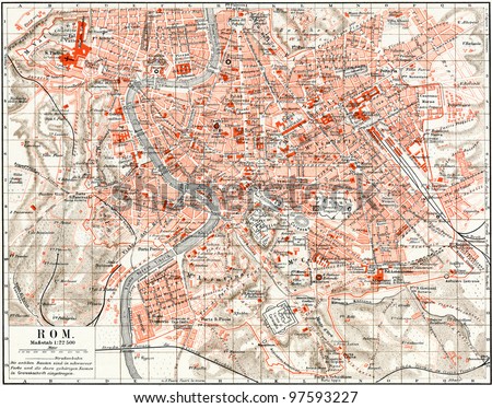 Map of Rome. Publication of the book \