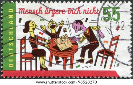 GERMANY - CIRCA 2010: A stamp printed in Germany, shows the board game \