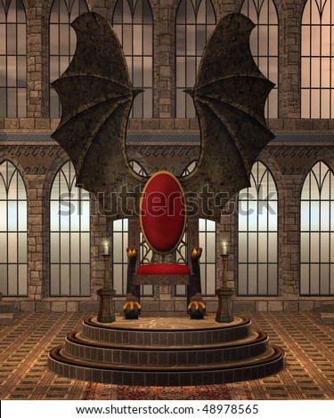 Тронна зала Stock-photo-fantasy-throne-room-with-a-winged-throne-48978565