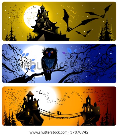 Halloween Banners Stock Vector Illustration 37870942 : Shutterstock