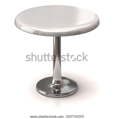 Coffee Shop Table Isolated On White Background Stock Photo 102754295