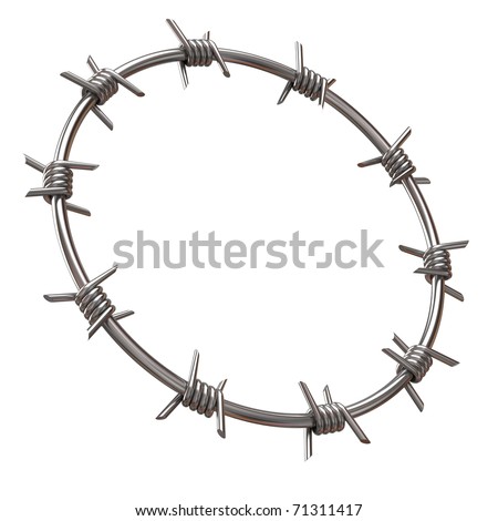 barbed wire font. stock photo : arbed wire