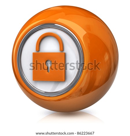 orange lock