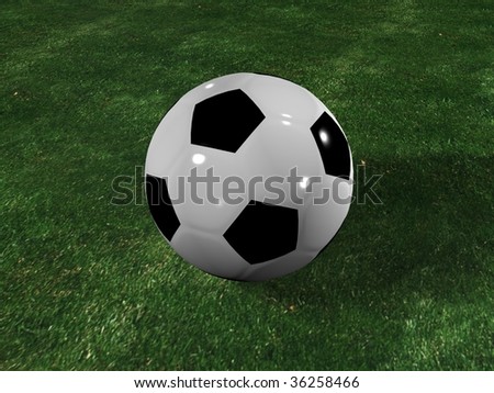 A football on the grass-plot .