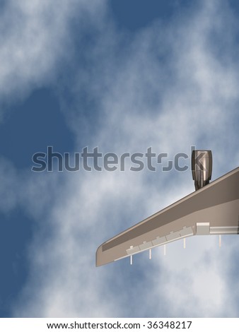 Passenger plane flying (No logo,s on the plane)