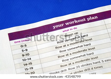 Follow the work out plan to keep fit