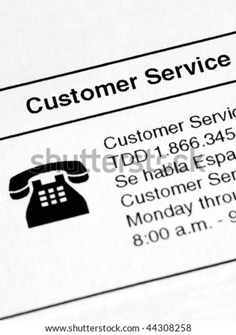 Detailed information about contacting the Customer Service