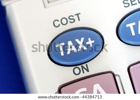 Tax is an important factor in a business isolated on blue