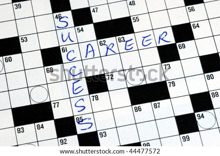 Fill the words Success Career in the cross word puzzle