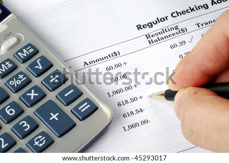 Check the bank statement and balance the account