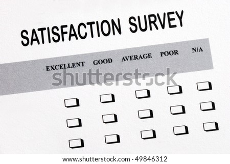 Fill in the customer satisfaction survey