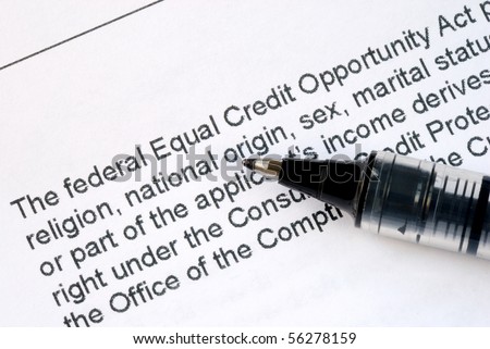 Focus on the details about the Federal Equal Credit Opportunity Act