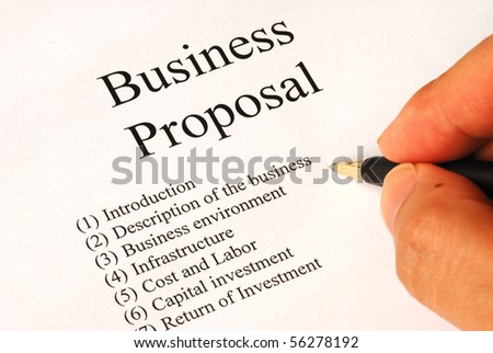 Working on the main topics of a business proposal