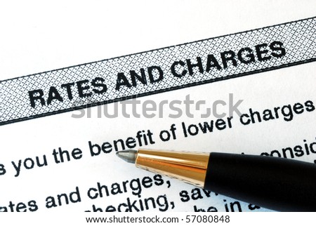 Check out the rates and charges from a bank statement