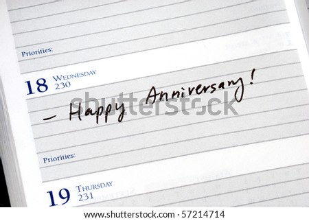 Mark the anniversary in the day planner