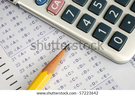 Fill the computer grade sheet in a Math exam