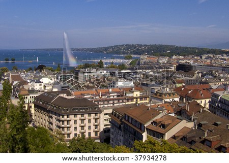 View of Geneva from a high vantage point