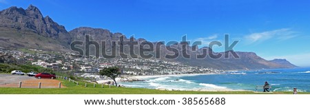 View of Twelve Apostles from Camps Bay, Cape Town, South Africa