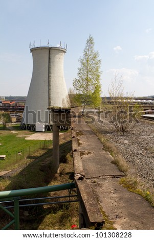The old factory in Kladno with hot-water pipes