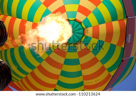 An air balloon - fire