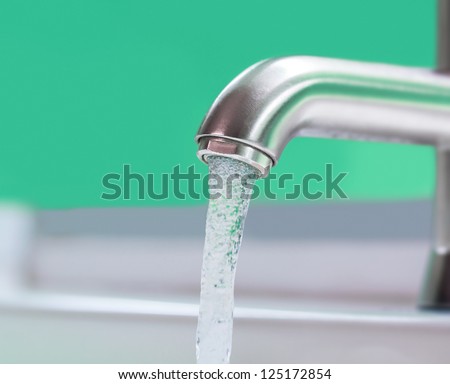Running water out of modern faucet