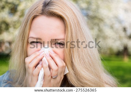 Allergy, Woman, Springtime
