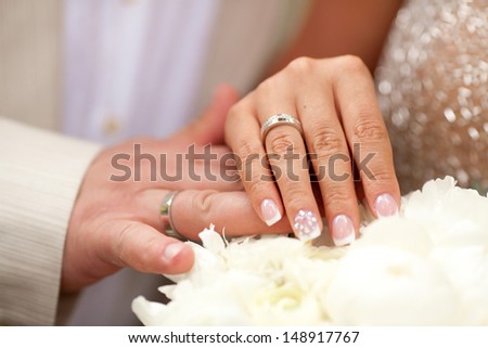 just married have wedding rings