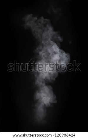 Smoke Over The Black Background