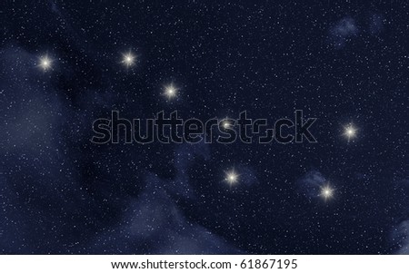 ursa major constellation. stock photo : Ursa Major constellation in night sky with stars