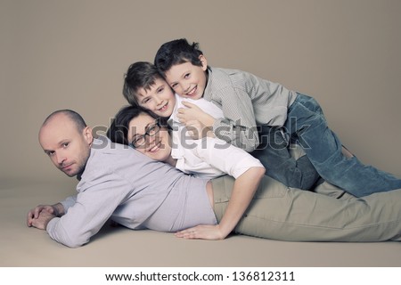 Family studio portrait