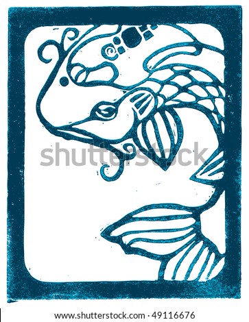 Fish Woodcut