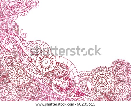 stock vector Henna Pattern Save to a lightbox Please Login