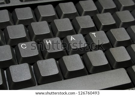Chat written on computer keyboard