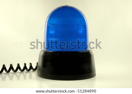 One magnetic police flashing light